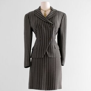 Vintage Giorgio Armani Black and Gray Blazer